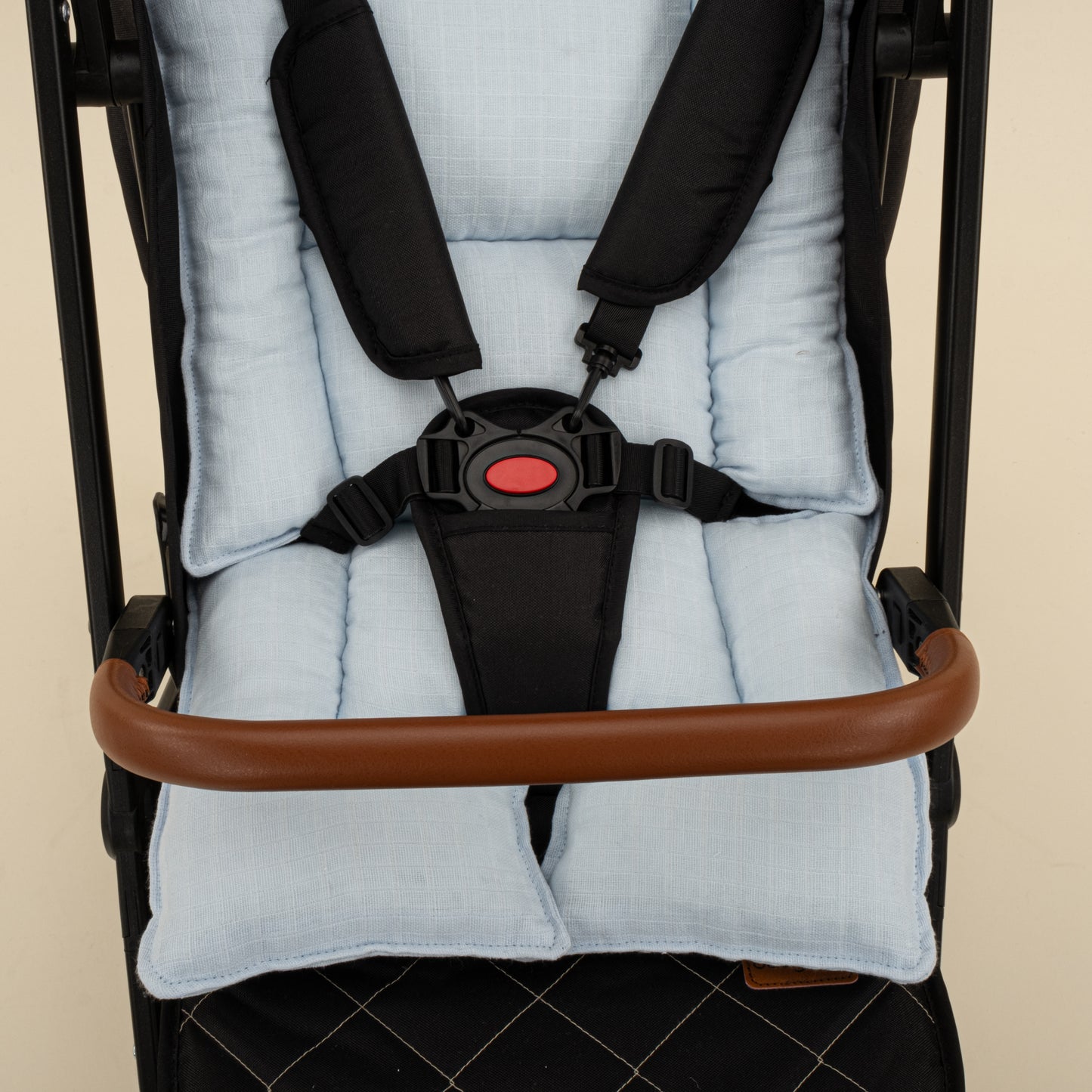 Bebek Arabası Minderi - Bebe Mavi Muslin