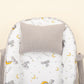 Babynest ve Yastık - Çift Taraflı - Gri Örgü - Gri Tavşan
