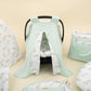 18 Parça Full Set - Çift Taraflı - Mint Muslin - Yapraklar