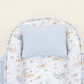 Babynest ve Yastık - Çift Taraflı - Bebe Mavi Petek - Uykucu Ördek