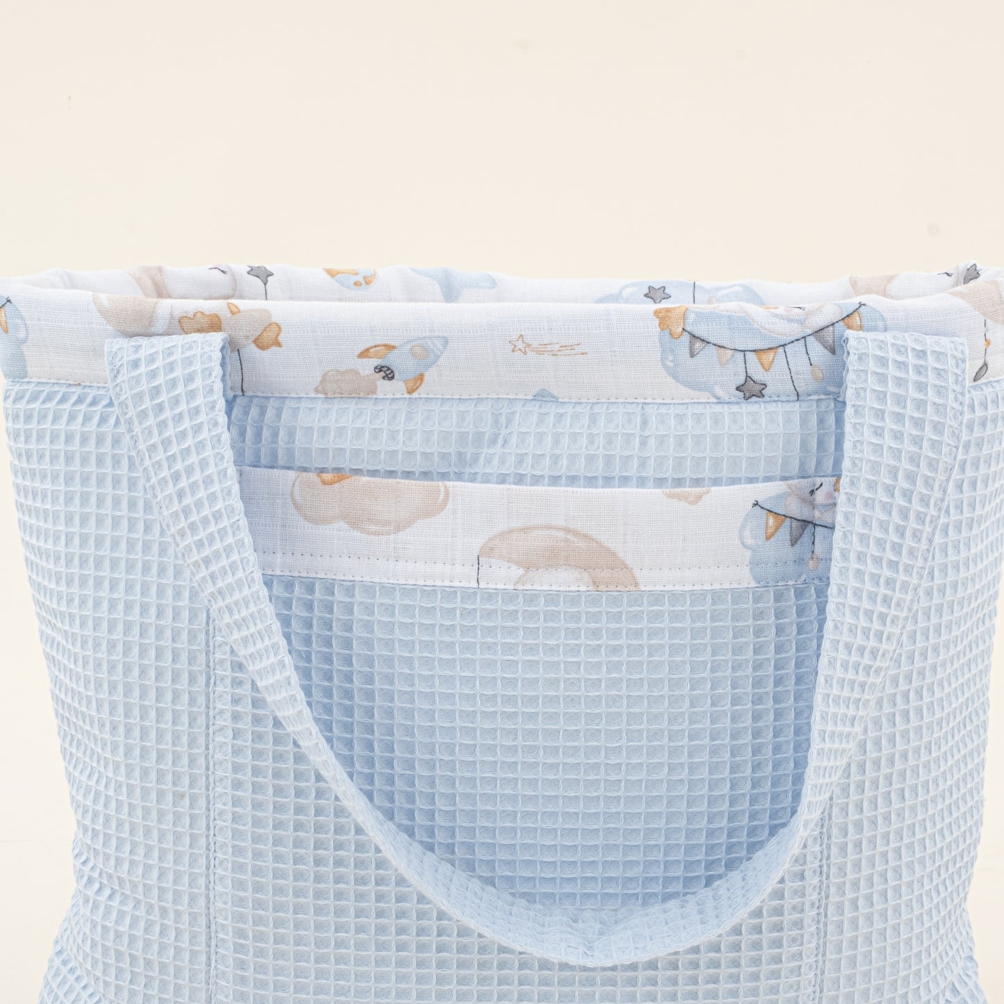 Bebek Bakım Çantası - Bebe Mavi Petek - Uykucu Ördek