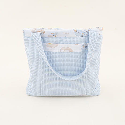 Bebek Bakım Çantası - Bebe Mavi Petek - Uykucu Ördek