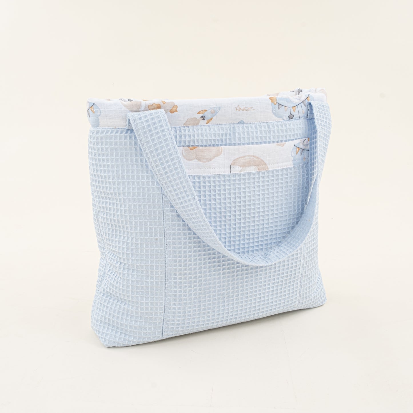 Bebek Bakım Çantası - Bebe Mavi Petek - Uykucu Ördek