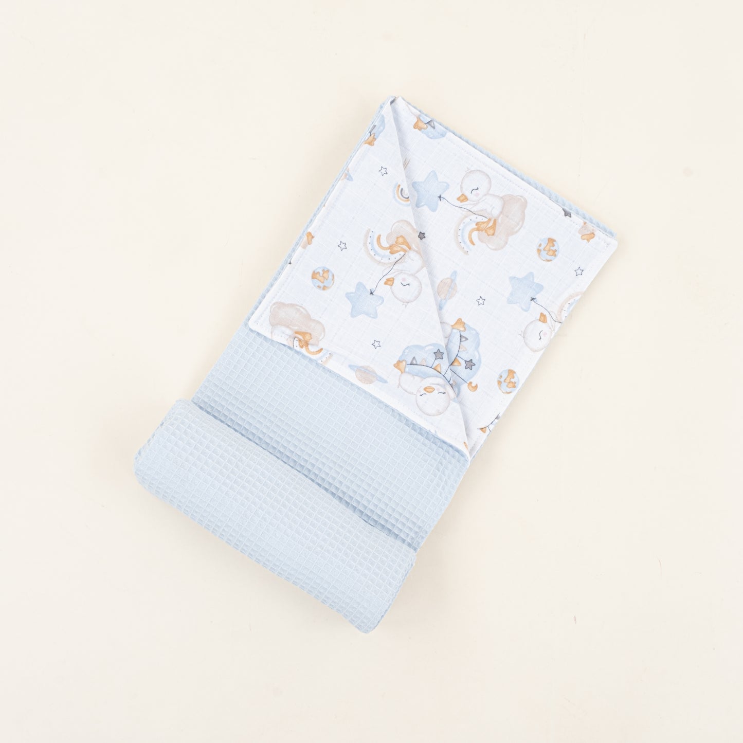 Pike Battaniye - Çift Taraflı - Bebe Mavi Petek - Uykucu Ördek