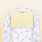 Babynest ve Yastık - Çift Taraflı - Sarı Muslin - Çiftlik hayvanları