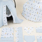 9 Parça Avantajlı Set - Çift Taraflı - Bebe Mavi Muslin - Dino