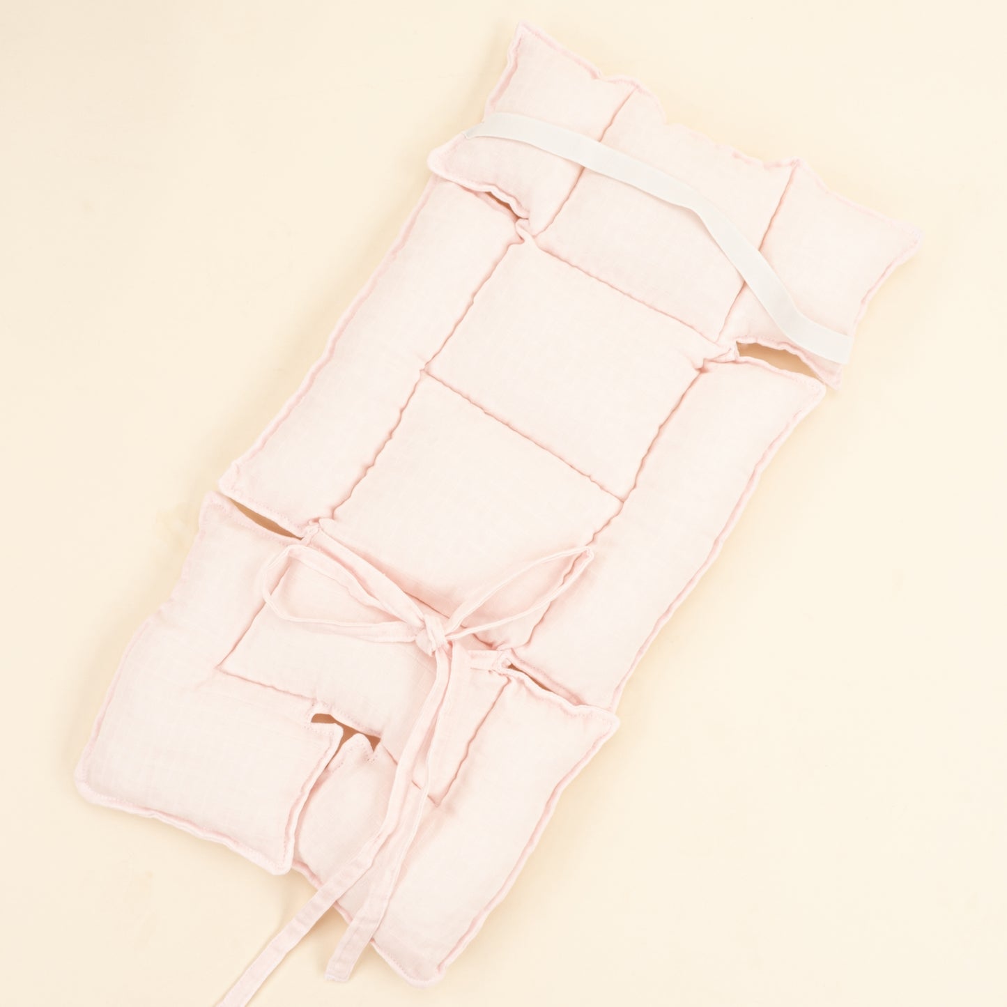 Bebek Arabası Minderi - Bebe Pembe Muslin