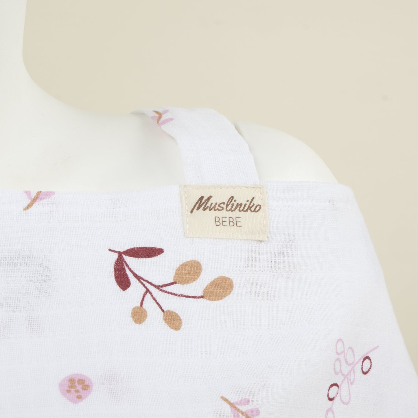 Çift Katlı Muslin Emzirme Önlüğü - Pastel Bahce