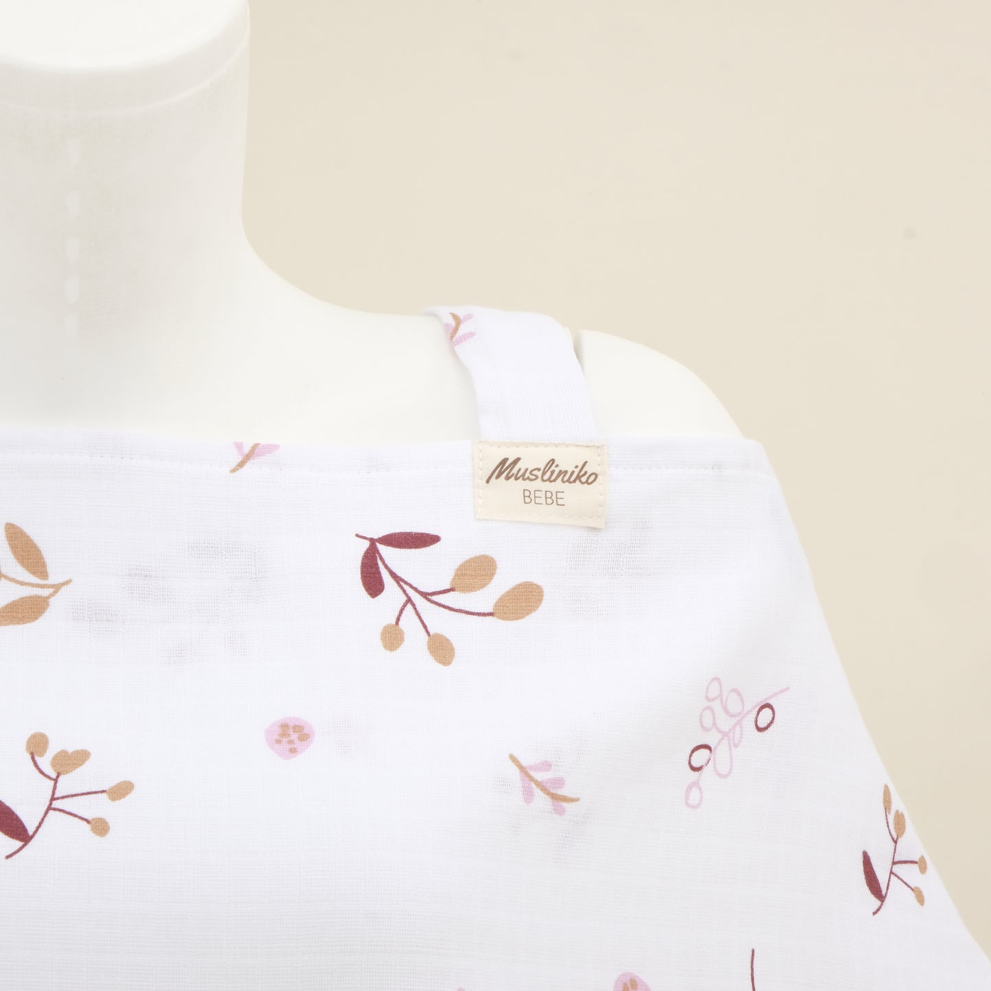 Çift Katlı Muslin Emzirme Önlüğü - Pastel Bahce