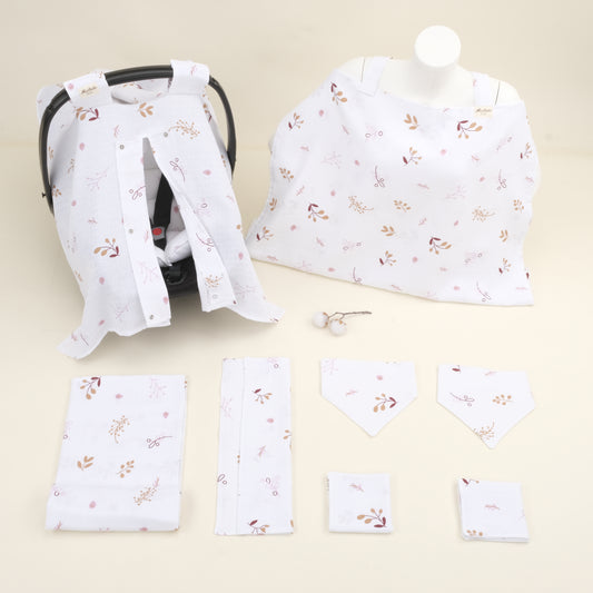 9 Parça Avantajlı Set - Tek Taraflı - Pastel Bahce