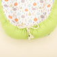 Babynest ve Yastık - Çift Taraflı - Fıstık Yeşili Petek - Yeşil Balkabağı