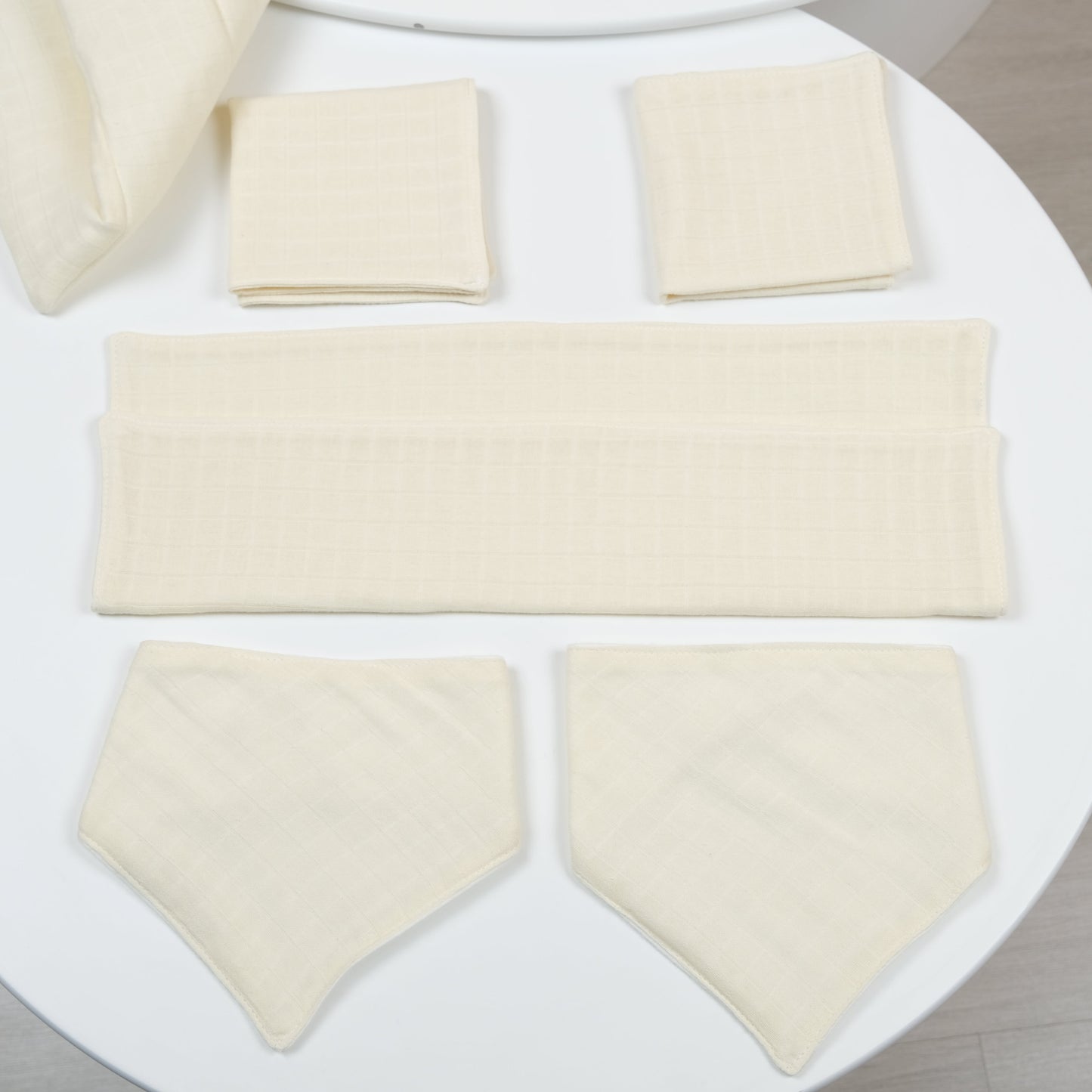 11 Parça Avantajlı Set - Tek Taraflı - Krem Muslin