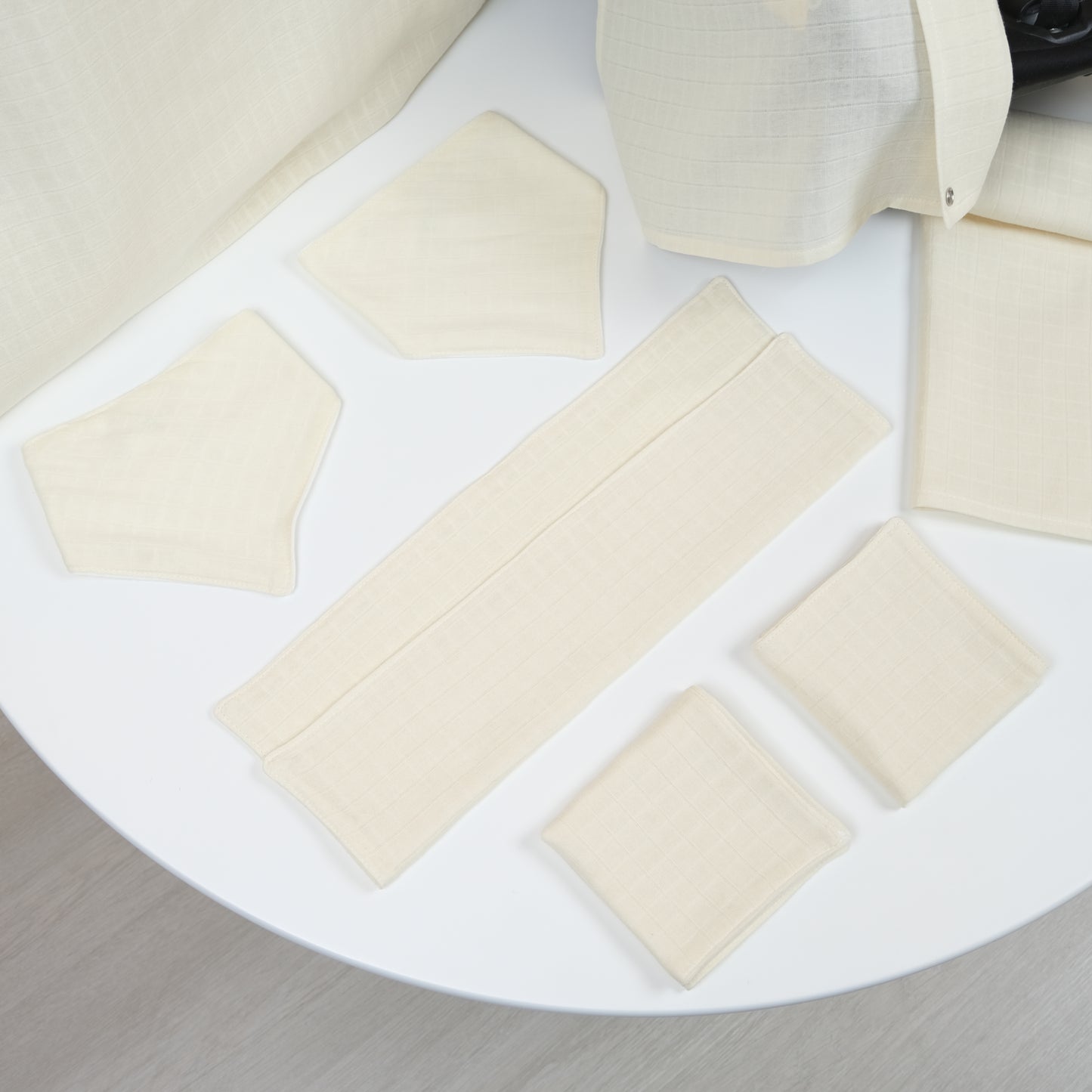 9 Parça Avantajlı Set - Tek Taraflı - Krem Muslin