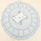 Yuvarlak Babynest ve Yastık - Çift Taraflı - Bebe Mavi Muslin - Mavi Kedi