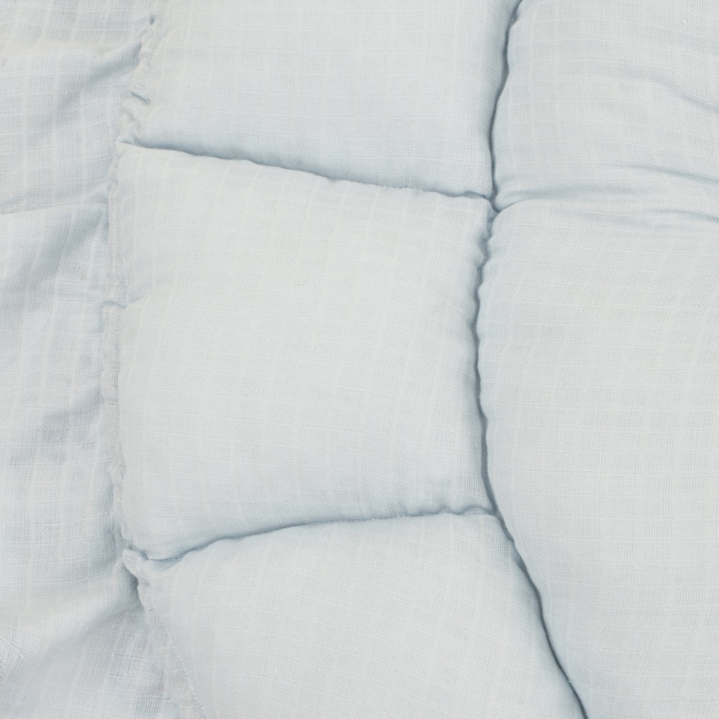 Yuvarlak Babynest ve Yastık - Çift Taraflı - Bebe Mavi Muslin - Mavi Kedi