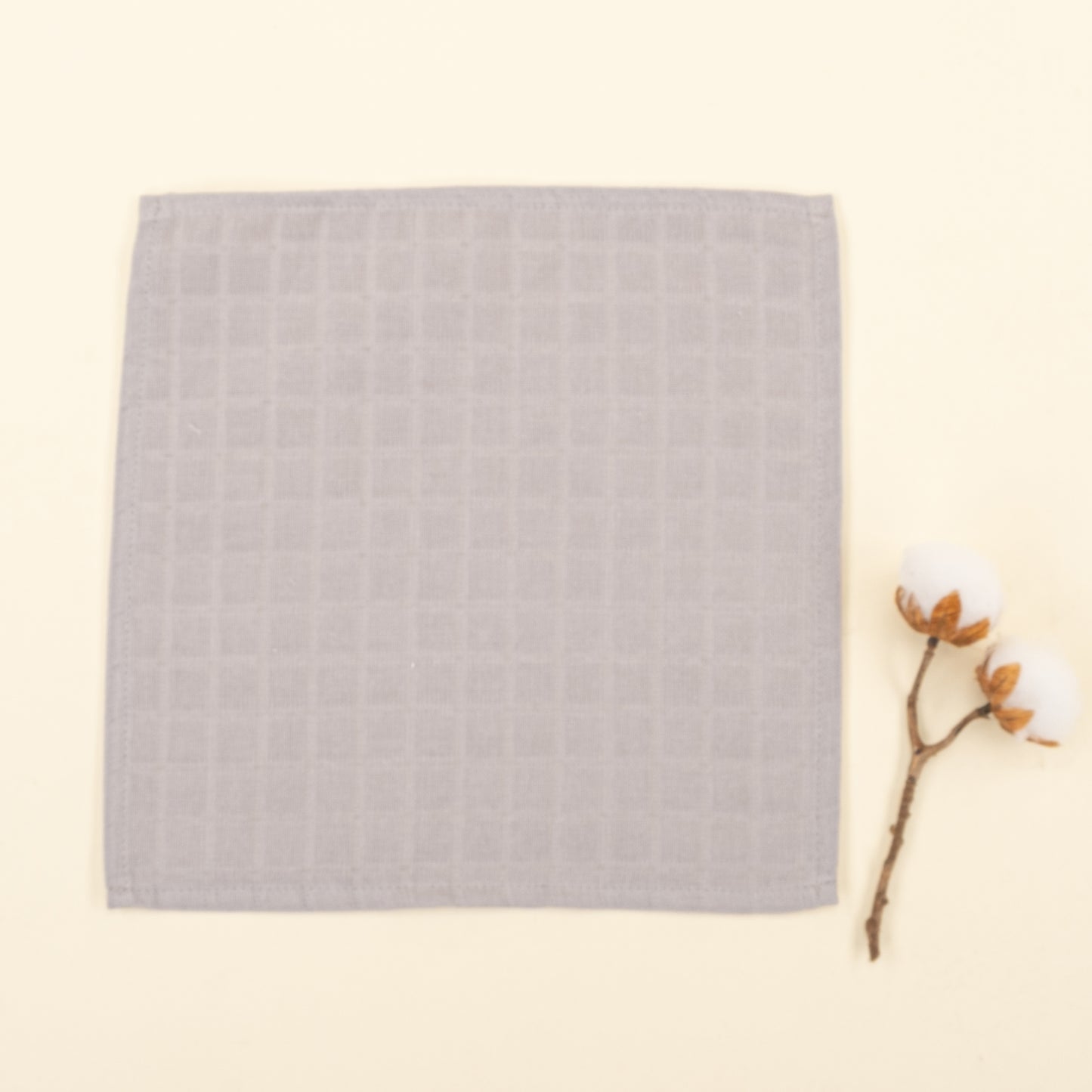 10'lu Ağız Mendili Seti - Gri Muslin - Pastel Gökkuşağı