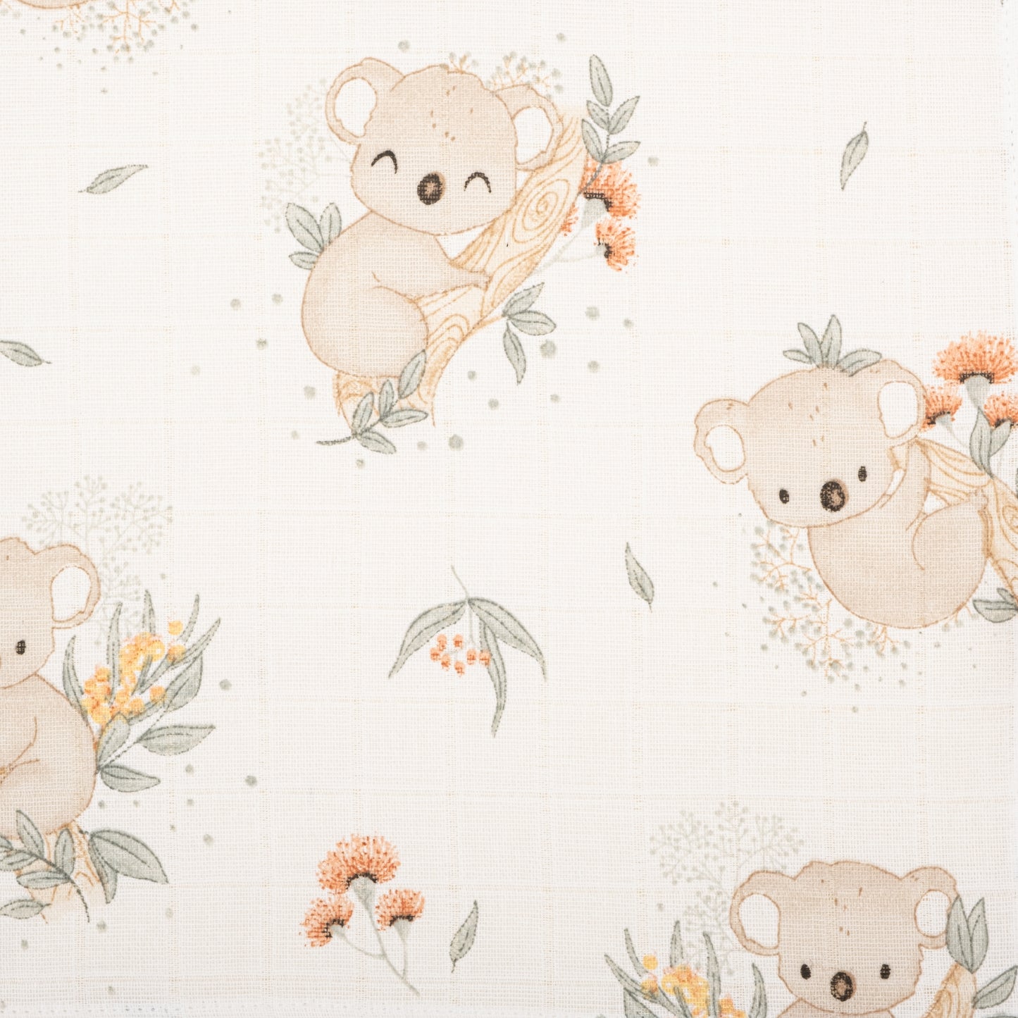 10'lu Ağız Mendili Seti - Koyu Fıstık Yeşili Muslin - Koala