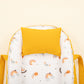 Babynest  ve Yastık- Çift Taraflı - Hardal Petek - Turuncu Gökkuşağı