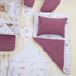 25 Parça Full Set - Çift Taraflı - Mürdüm Örgü - Pastel Bahce
