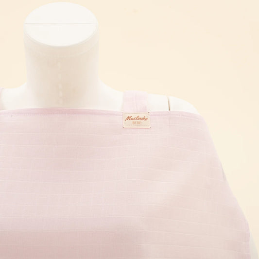 İndirimli Ürün - Tek Katlı Emzirme Önlüğü - Bebe Pembe Muslin