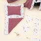 14 Parça Avantajlı Set - Çift Taraflı - Mürdüm Örgü - Pastel Gökkuşağı