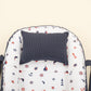 Babynest ve Yastık- Çift Taraflı - Lacivert Örgü - Bahriyeli