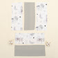 5'li Omuz Mendili Set - Gri Muslin - Aydede