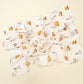 3 lü Bebek Muslin Kundak Set - Dört Katlı Püsküllü Mint - İki Katlı Hardal - Sarı Ev