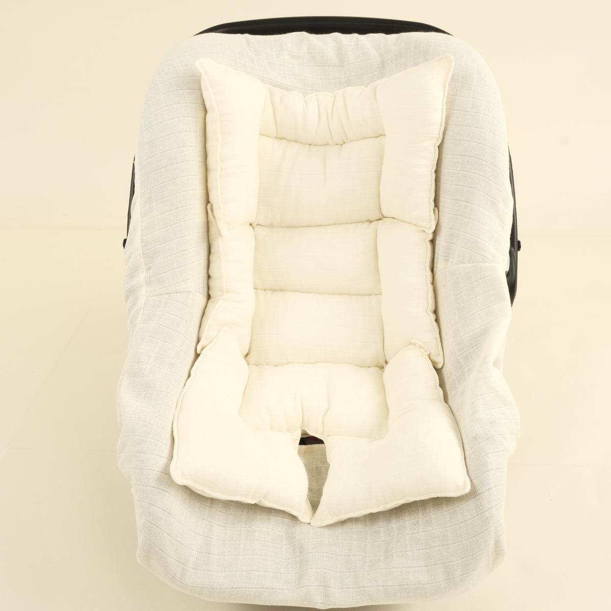 5 Parça İki Katlı Avantajlı Set - Kum Çizgili - Krem
