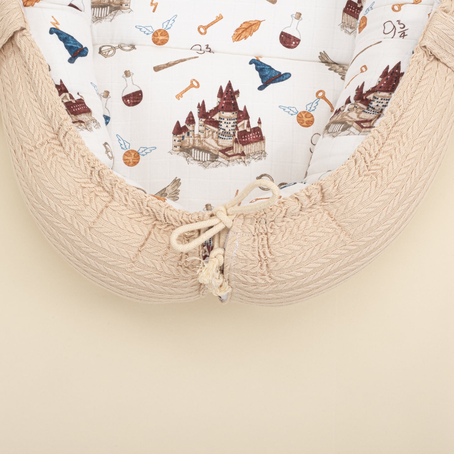 Babynest ve Yastık - Çift Taraflı - Sütlü Kahve Örgü - Harry