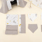 9 Parça Avantajlı Set - Çift Taraflı - Açık Gri Muslin - Gri Tavşan