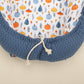 Babynest  ve Yastık- Çift Taraflı - İndigo Havuz - Mavi Balkabağı