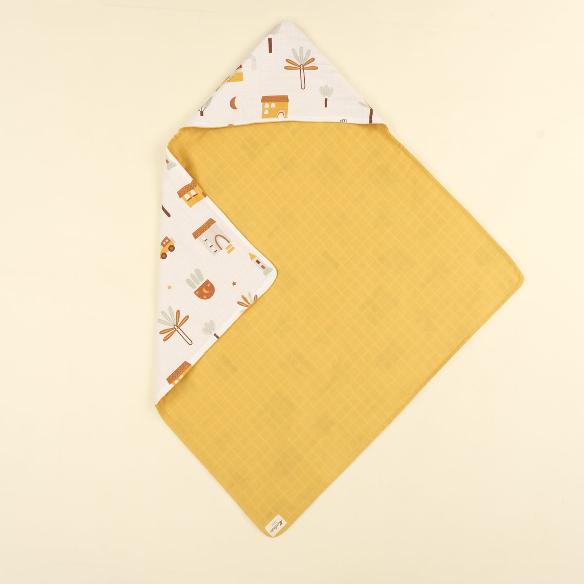 Muslin Kundak - Hardal Muslin - Sarı Ev