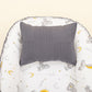 Babynest ve Yastık - Çift Taraflı - Antrasit Waffle - Gri Tavşan
