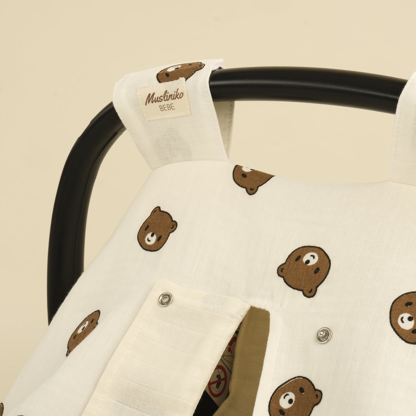 4 Parça İki Katlı Avantajlı Set - İki Katlı Bear - Krem Muslin