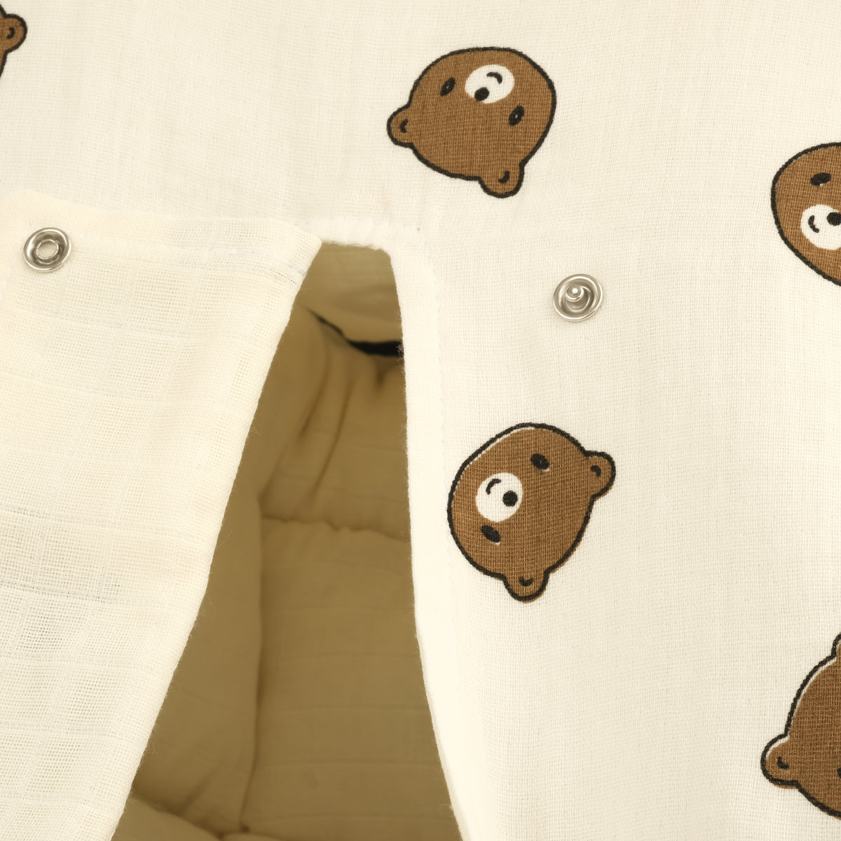 4 Parça İki Katlı Avantajlı Set - İki Katlı Bear - Krem Muslin
