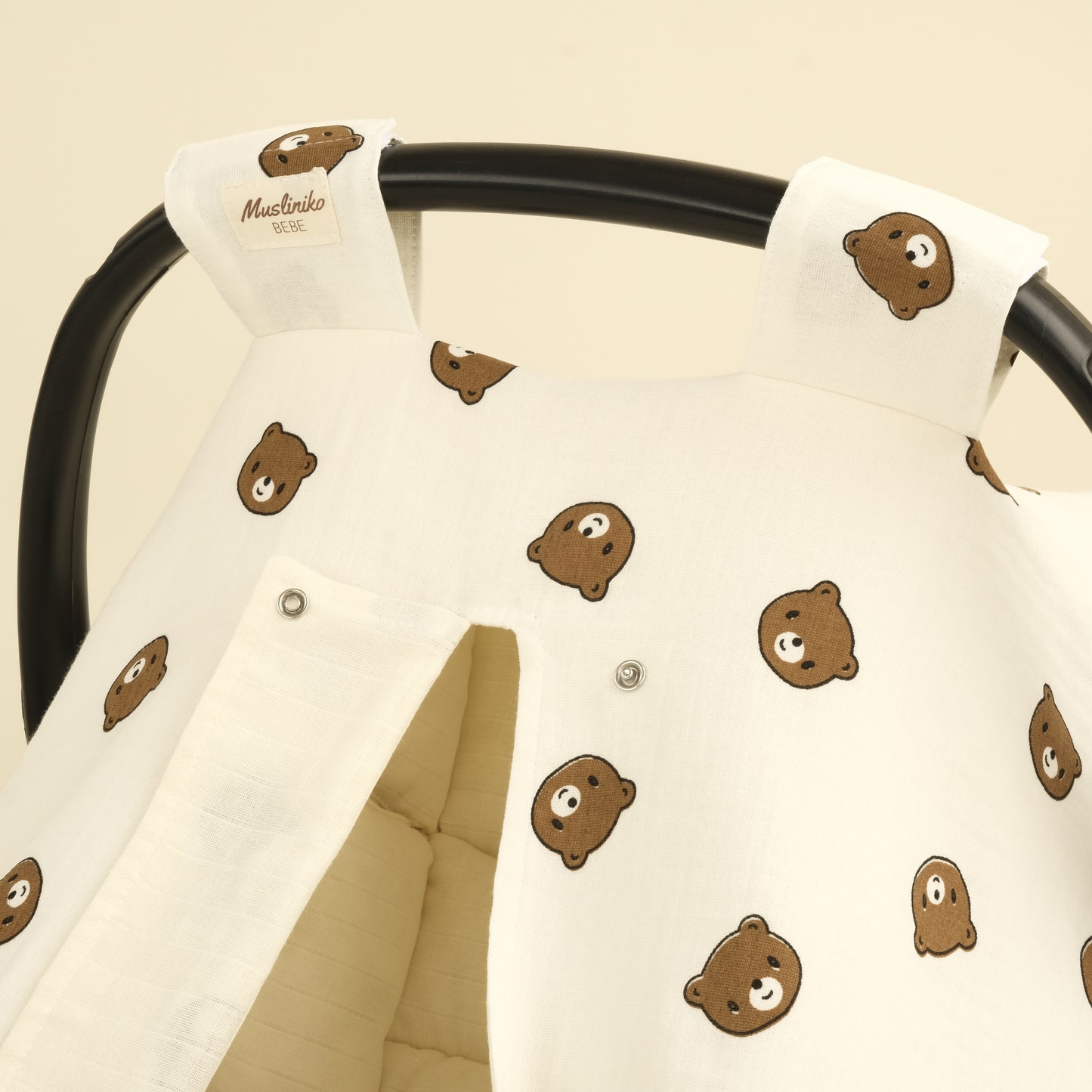 5 Parça İki Katlı Avantajlı Set - İki Katlı Bear - Krem Muslin