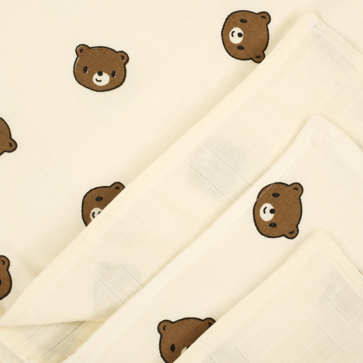 5 Parça İki Katlı Avantajlı Set - İki Katlı Bear - Krem Muslin