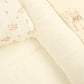 Babynest ve Yastık - Çift Taraflı - İki Katlı Soft Çiçekler - Krem İki Katlı Muslin