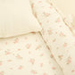Babynest ve Yastık - Çift Taraflı - İki Katlı Soft Çiçekler - Krem İki Katlı Muslin