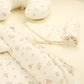 9 Parça Çift Taraflı Muslin Setler - İki Katlı Soft Çiçekler - Krem İki Katlı Muslin