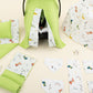 11 Parça Avantajlı Set - Çift Taraflı - Fıstık Yeşili Petek - Renkli Dinazor