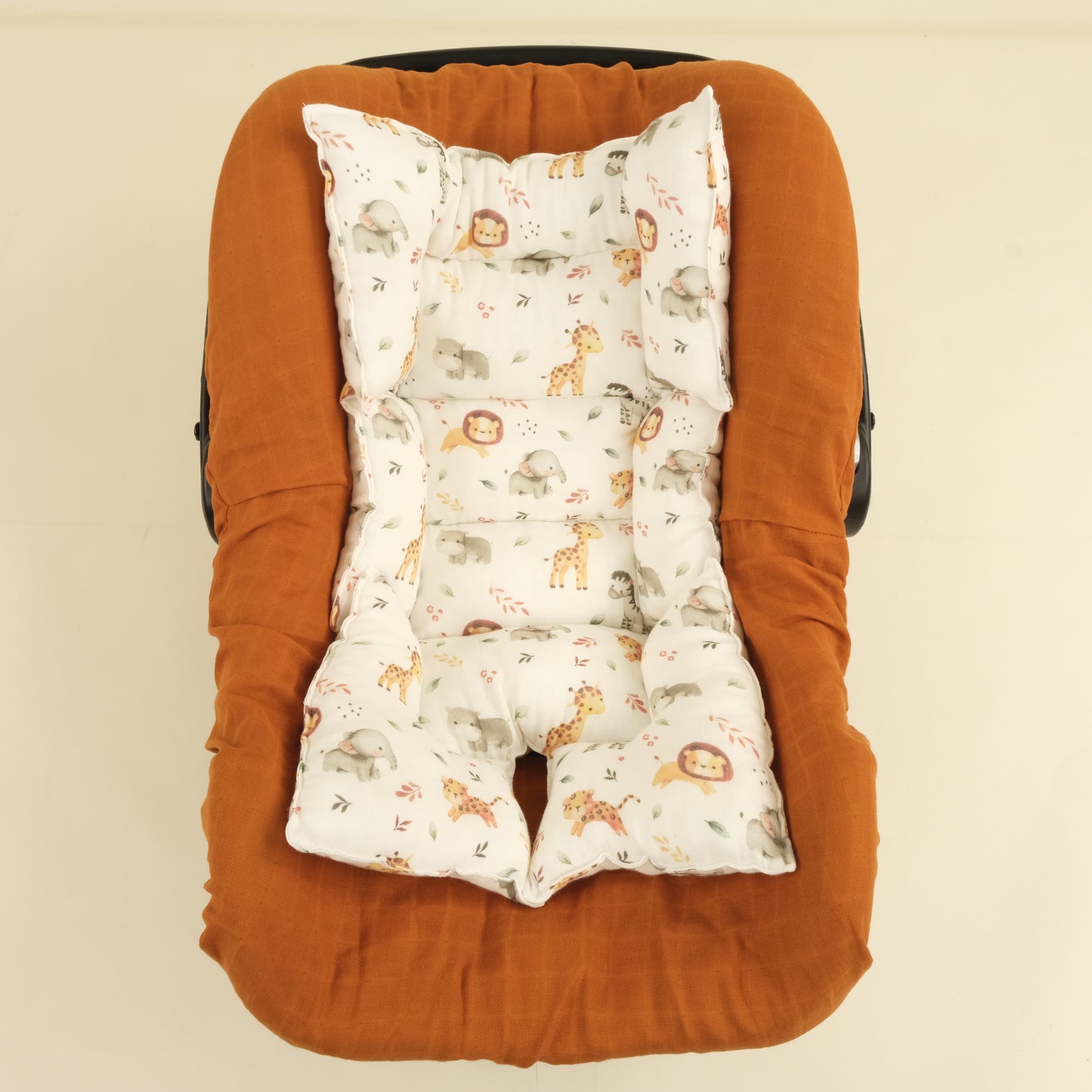 5 Parça İki Katlı Avantajlı Set - İki Katlı Safari - Kiremit Muslin