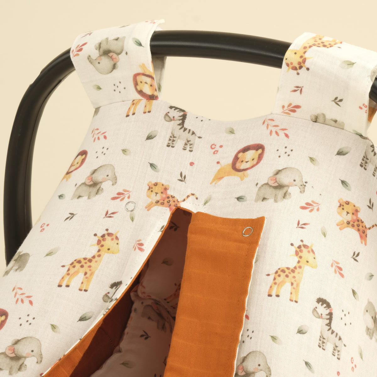 5 Parça İki Katlı Avantajlı Set - İki Katlı Safari - Kiremit Muslin