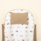 Babynest ve Yastık - Çift Taraflı - Toprak Muslin - Kahverengi Arabalar