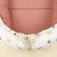 Babynest ve Yastık - Çift Taraflı - Gül Kurusu Muslin - Filizler
