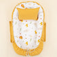 Babynest ve Yastık - Çift Taraflı - Hardal Muslin - Aslan
