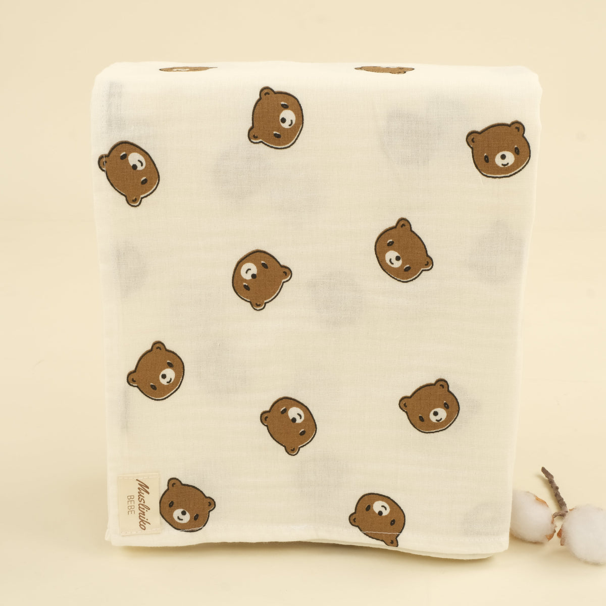 İki Katlı Müslin Örtü - Bear