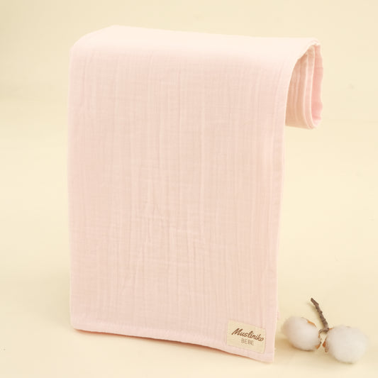 İki Katlı Müslin Örtü - Bebe Pembe