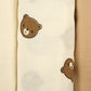 3'lü Set - İki Katlı Müslin Örtü - Krem - Bear - Sütlü Kahve